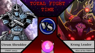 Total Fight Time Sea.2 Ep.1 Utrom Shredder vs Krang Leader (TMNT 2K3 vs RotTMNT)