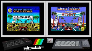 ZX Spectrum vs CPC : OUT RUN (Side by side comparison) @MODERN_RG
