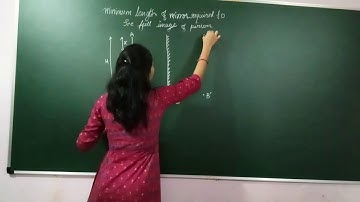 minimum length of mirror required to see full image of object#rayopticsclass12 #rayoptics