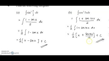 Tutorial: 6.3 Integration of Trigonometric Functions (Question 4)