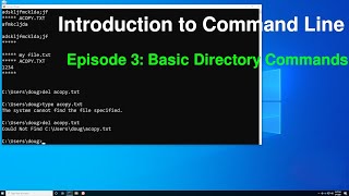 Introduction to Command Line III: Basic Directory Commands