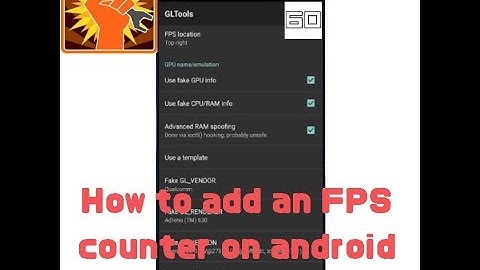 How To Add An FPS Monitor On Your Android Phone (GLTOOLS)
