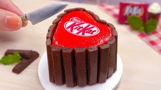 Perfect Miniature KITKAT Cake Decorating | Amazing Tiny Chocolate Cake Recipe