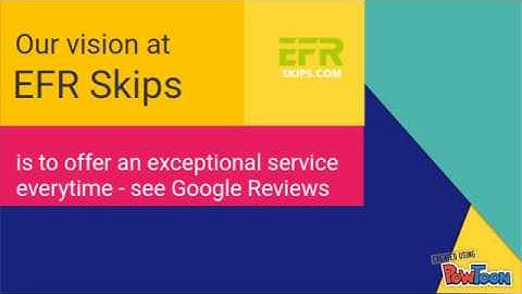 EFR Skip Hire Wakefield - Core Promises