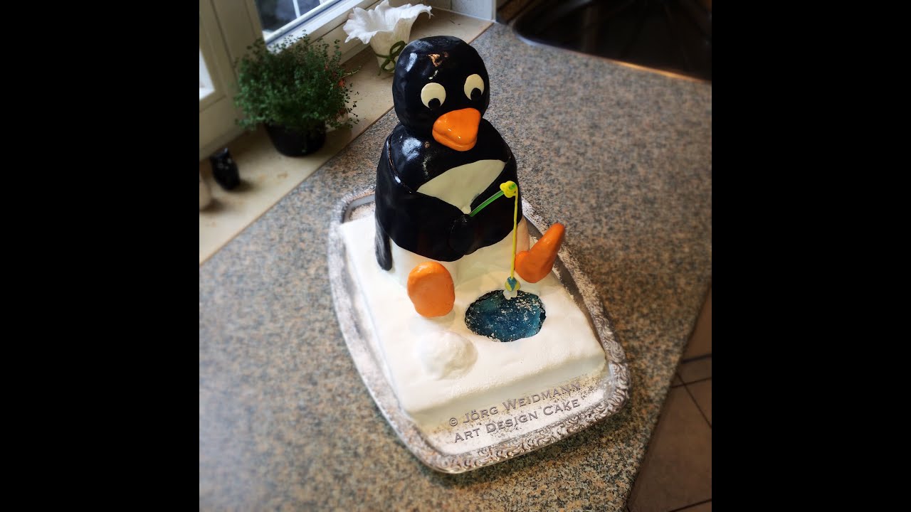 &amp;quot;Pinguin&amp;quot; Fondant Torte Anleitung - YouTube