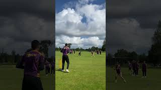 ICM team in action during warm-up against Derbyshire U15 last week.
