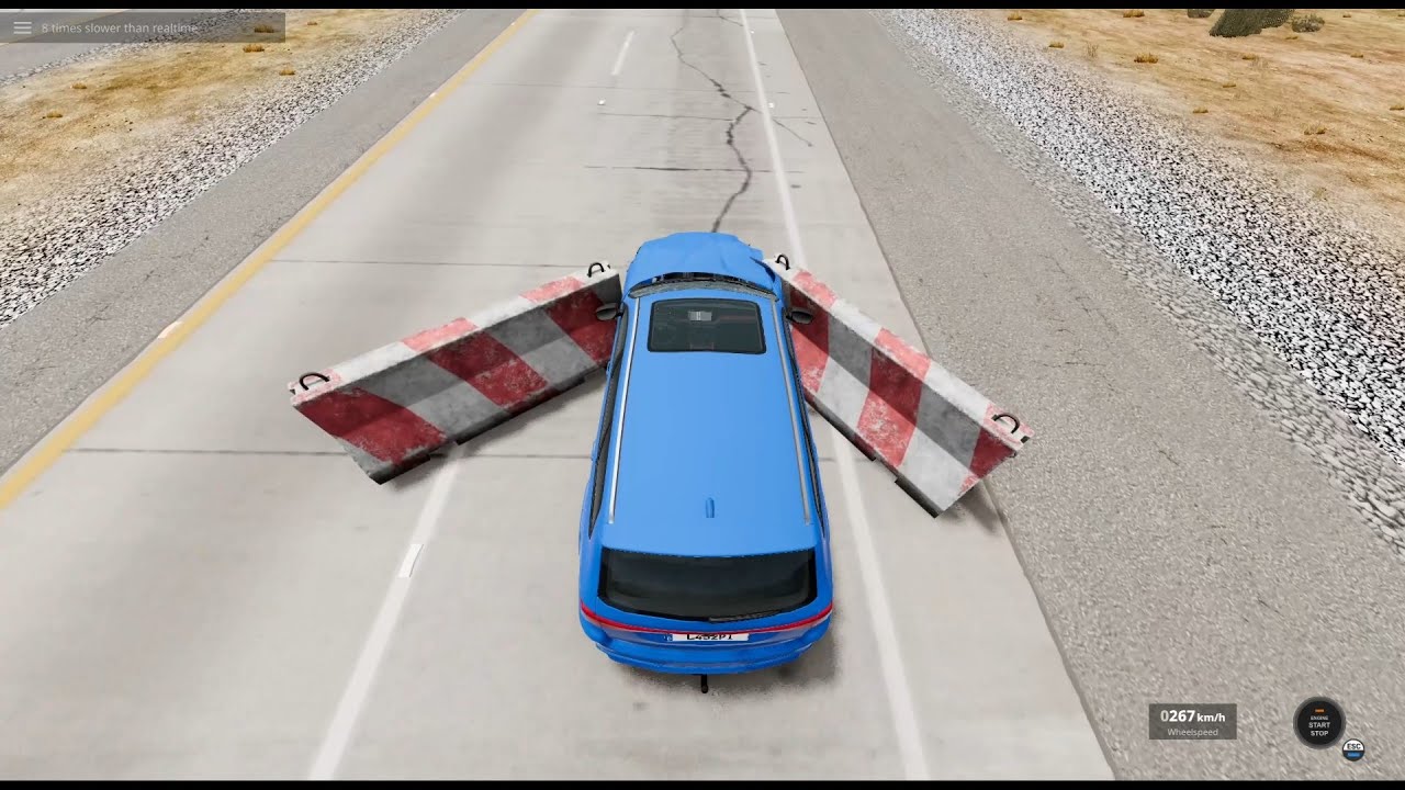 Squeezing through barriers - BeamNG Drive | Crash Nation - YouTube