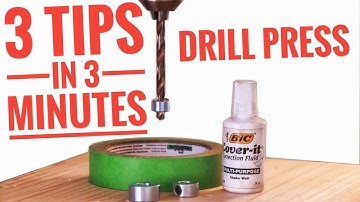 3 Drill Press Tips in 3 Minutes