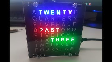 Word Clock with Arduino, 1307 RTC and  64 RGB LED Matrix