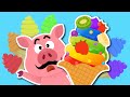 Colorful Ice Cream | Fun Kids Song | Sweet Soft Serve Vending Machine | Nursery Rhymes for Kids