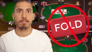 I Cancelled My Fold Button Postflop For 60 Minutes