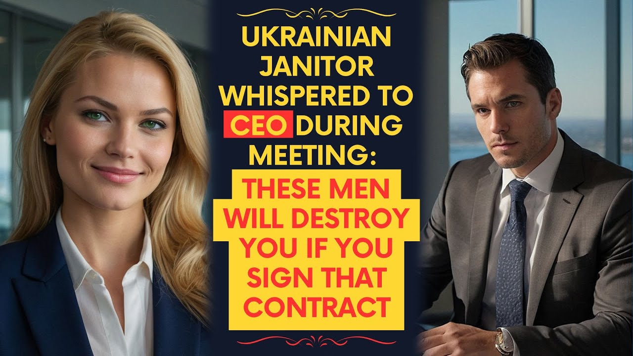 Ukrainian Janitor Whispered to CEO During Meeting: 'These Men Will Destroy You