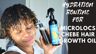 HYDRATION ROUTINE / OIL ROUTINE USING CHEBE HAIR GROWTH OIL ON MICROLOCS | NO GRID MICROLOCS