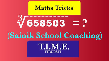 Cube root of a perfect cube. Sainik School ONLINE Coaching