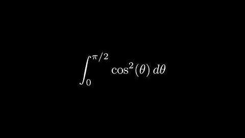 How to Integrate cos²(θ) from 0 to π/2 Using Trigonometric Identities: Step-by-Step Solution