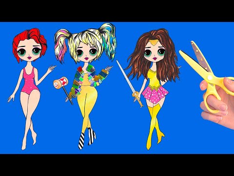 15 Mẹo Thủ Công Cho Búp Bê Giấy / Trang Phục Siêu Anh Hùng Cho Búp Bê Lol