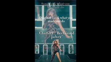I asked ChatGPT to reanams Taylor swift songs #tayloreras #singer #chatgpt #erastour