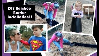 DIY Gravel Driveway Step #2: Bamboo Barrier Installation!! Deep Root 18" x 100 ft Bamboo Barrier