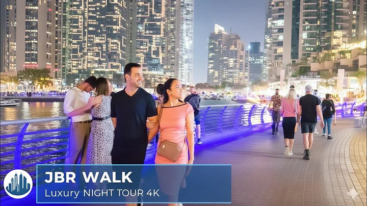 DUBAI JBR Walk 4K | 🏖️ Beachfront Walking Tour (Jumeirah Beach Residence)FREE Virtual Travel.