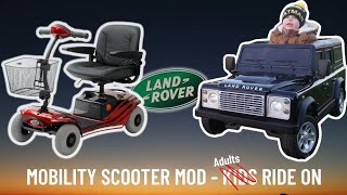 Modified Mobility Scooter Based Land-rover Defender | Kids Ride On Power Wheels