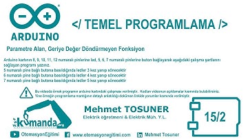 Arduino TEMEL PROGRAMLAMA Örnek – 15/2 :
