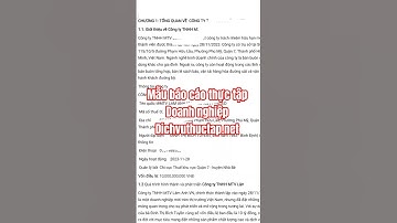 Mẫu báo cáo thực tập tại Doanh nghiệp 😚😚😚 lưu lại khi cần nhé