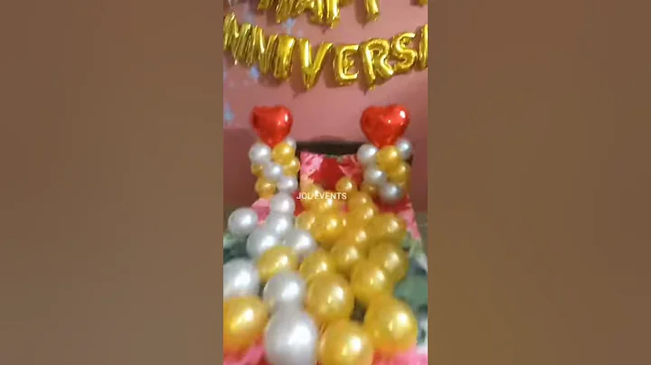 Anniversary Surprise Room Decoration For Husband at Home, Balloon Decoration for Wedding Anniversary