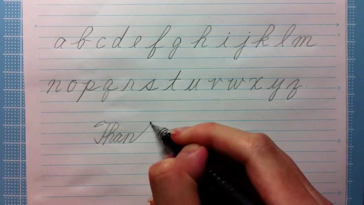 筆記体の書き方 小文字 Cursive Writing Youtube