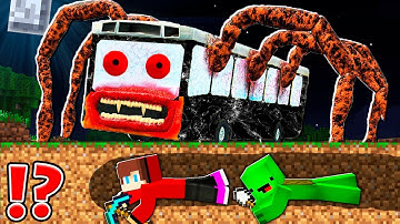 How Mikey and JJ Escape From VENOM BUS EATER at 3am ? - Minecraft Maizen