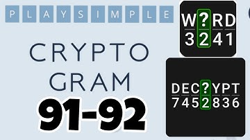 PlaySimple CRYPTOGRAM level 91 92