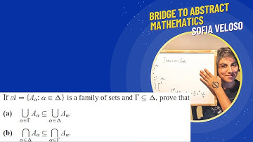2.3.9 - If A={Aα:α∈Δ} is a family of sets and Γ⊆Δ, prove that(a) ⋃(α∈Γ) A ⊆ ⋃(α∈Δ) A...