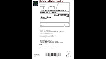 Edexcel - iGCSE - Human Biology - Paper 02R - June 2023 - Solutions By Mr Harding