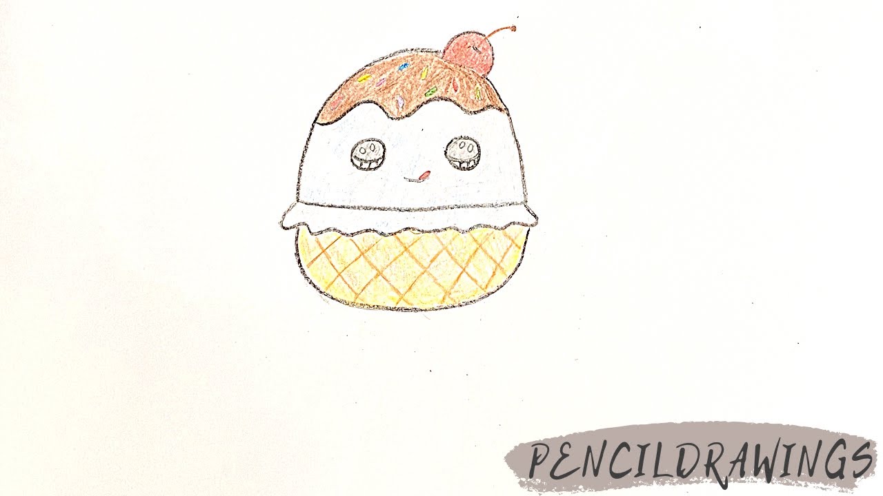How to draw an Ice Cream Sundae Easy drawing Squishmallows YouTube