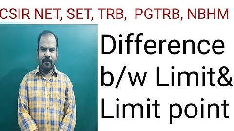Limit of a sequence and difference between limit and limit point ||CSIR MATHEMATICS in tamil
