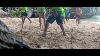 Beach Football At Hat Sai Plueak Phang Nga, Thailand. Andaman Sea.
