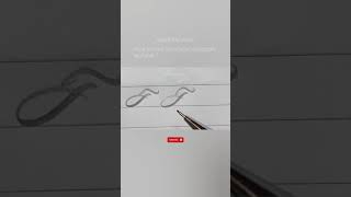 how to write Spencerian calligraphy alphabet T satisfying video @cursivepenmanship