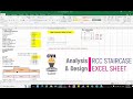 Design of RCC Staircase(Manually) using  Excel Sheet | IS 456:2000 | Municipal report |