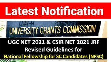 UGC NET 2021/CSIR NET National Fellowship for SC (NFSC):UGC Revised NET JRF Selection Procedure 2021
