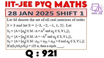 Let M denote the set of all real matrices of order 3×3 and let S = {-3,-2,-1, 1, 2}.Let S_1={A= [a_