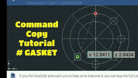 GnaCad 2D tutorial, Copy command | TutorialPh Official