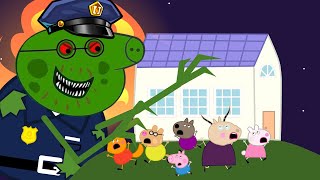 Zombie Apocalypse, Daddy Pig Police Turn Into Bat Zombie ?? | Peppa Pig Funny Animation