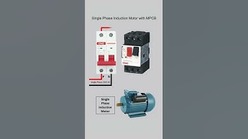 Single-phase induction motor connected with motor protection circuit breaker MPCB