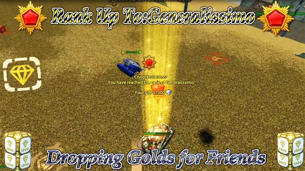 Tanki Online:Rank Up #4, Dropping Golds for Friend.