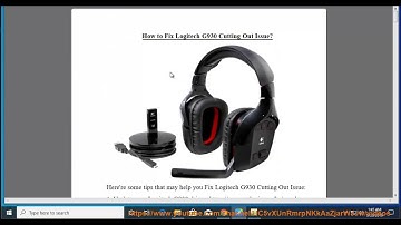 Fix Logitech G930 Cutting Out on Windows 10/8/7
