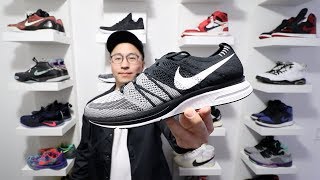 Review + On Feet : Nike Flyknit Trainer Oreo 'Black + White' YeKnits - YouTube