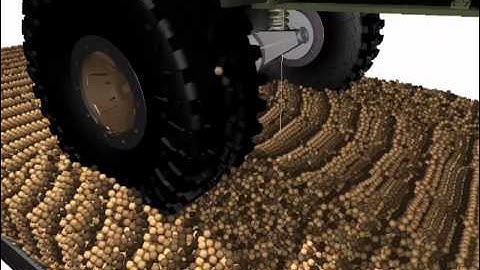 Simulation of a Truck Going through a Mud Terrain using Multibody dynamics and DEM