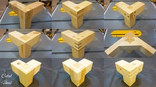 10 Woodworking joints / Corner wood joining techniques