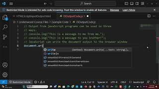 JS Output Lecture