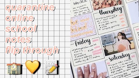 Quarantine online school notes flip through 🏫💞