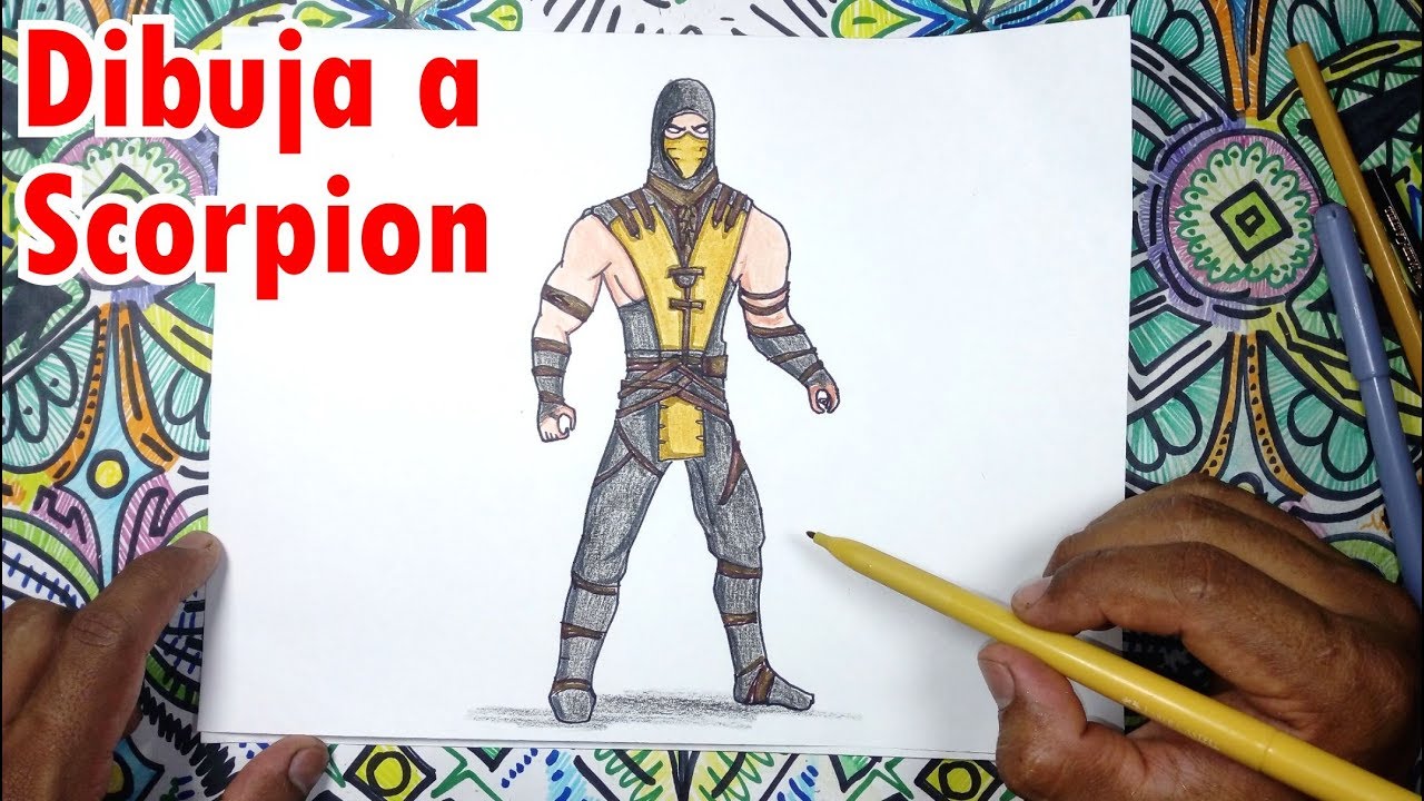 Aprende A Dibujar A Scorpion De Mortal Kombat Youtube